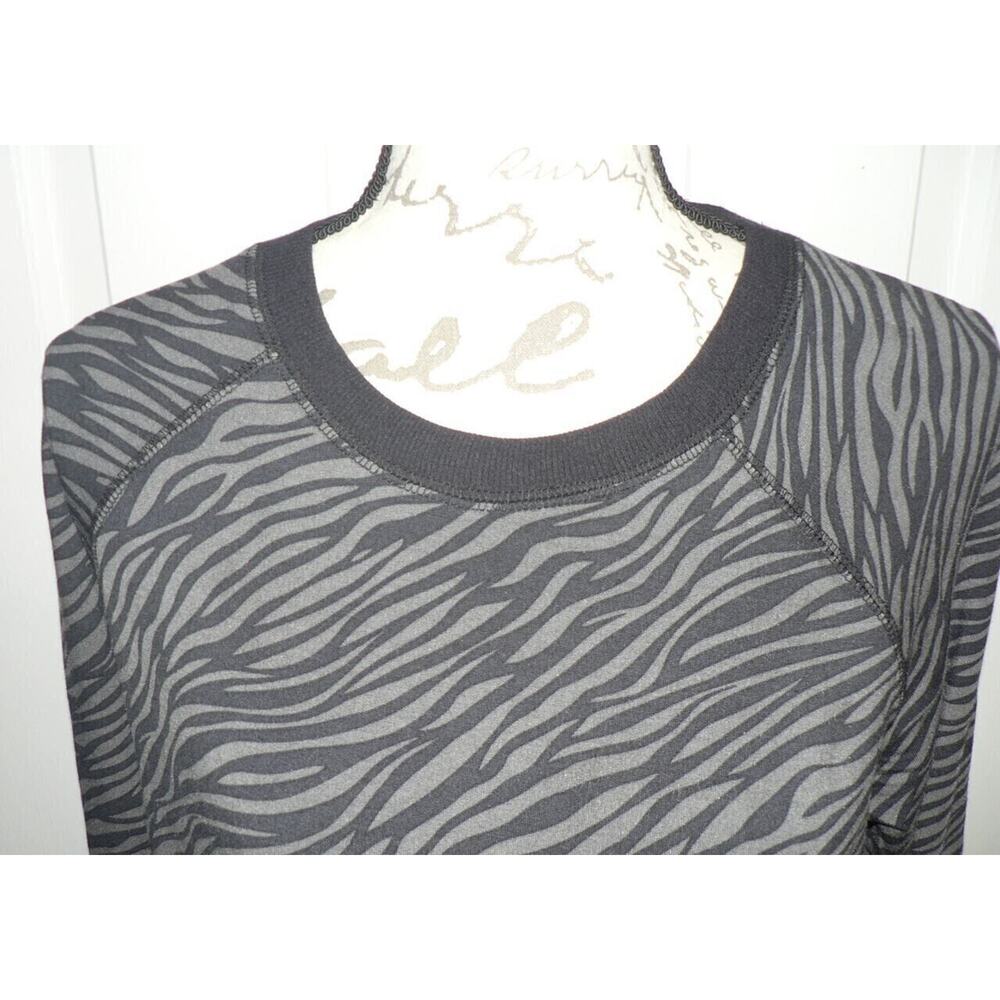 Philosophy Women's Long Sleeve Modal Blend Top Black Grey Zebra Print Small $68 - Picture 3 of 5